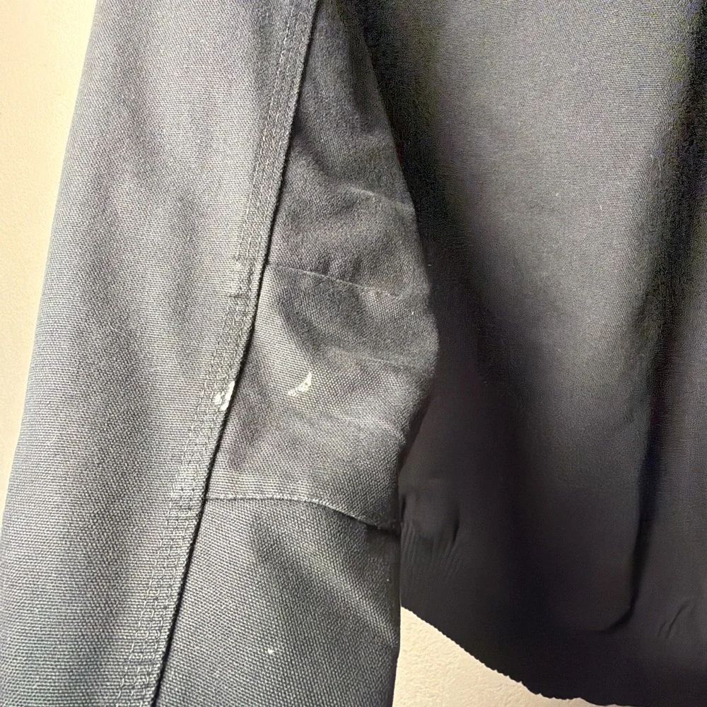 Carhartt Jacket Mens L Duck Insulated 104050 BLK Thinsulate Coat Hooded Canvas